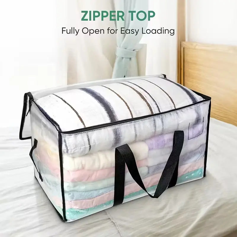 Heavy-Duty Zippered Storage Bag – Extra Large Moving Tote for Clothes & Tools