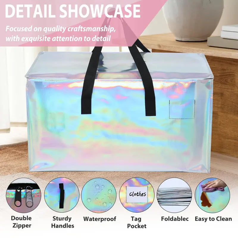 Heavy-Duty Zippered Storage Bag – Extra Large Moving Tote for Clothes & Tools
