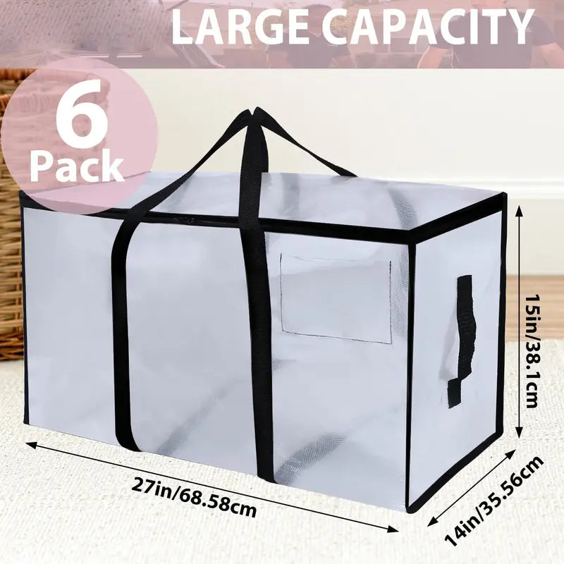 Heavy-Duty Zippered Storage Bag – Extra Large Moving Tote for Clothes & Tools