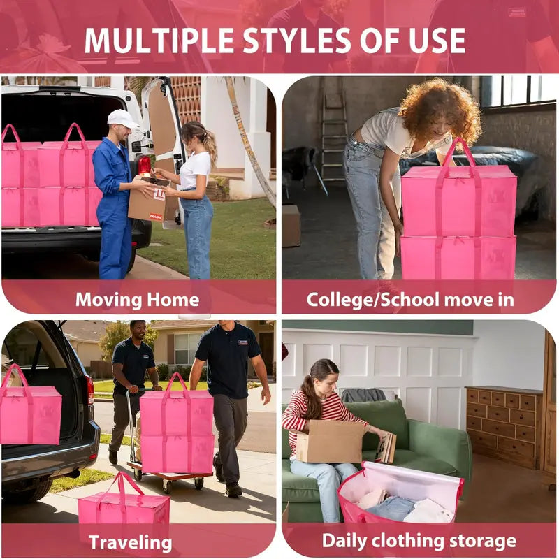 Heavy-Duty Zippered Storage Bag – Extra Large Moving Tote for Clothes & Tools